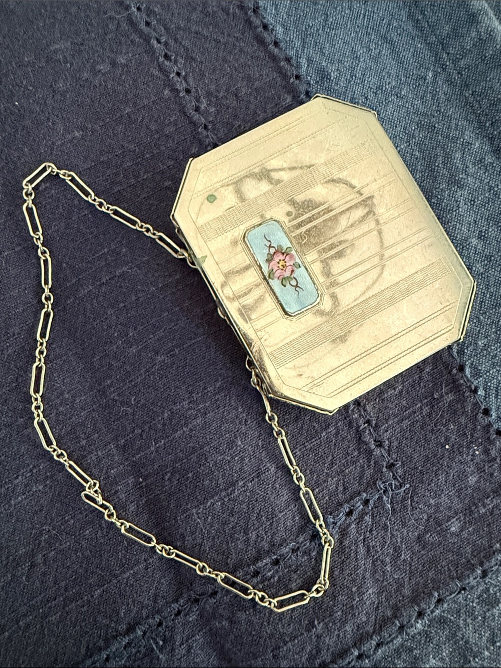Rare Antique 1920s Art Deco "Dance Purse" Compact ✨